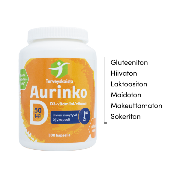 Aurinko D-vitamiini 50 µg