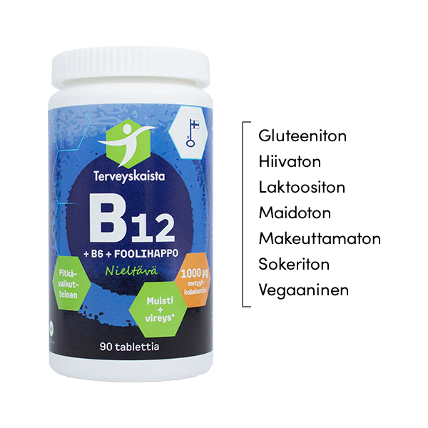 B12 + B6 + Foolihappo, nieltävä