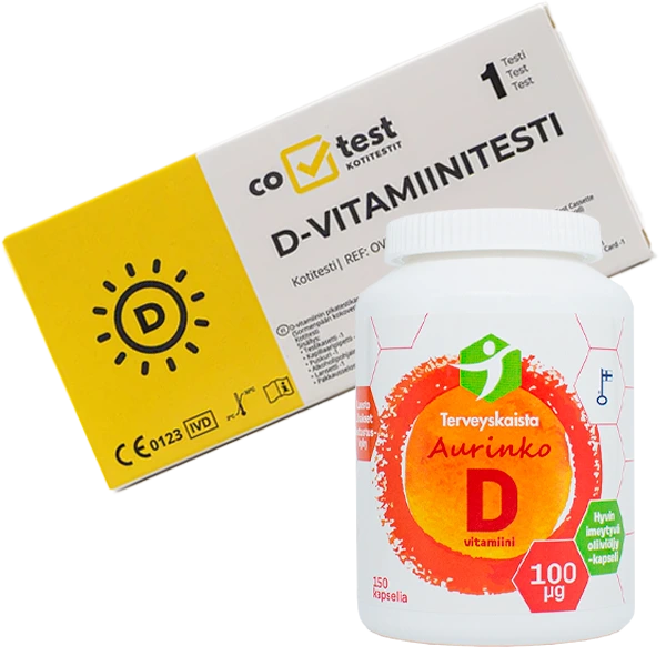 D-vitamiinitason tukipaketti (100 µg)