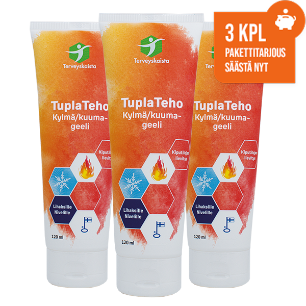 TuplaTeho Kylmä/kuumageeli 120 ml 3 kpl PAKETTITARJOUS!
