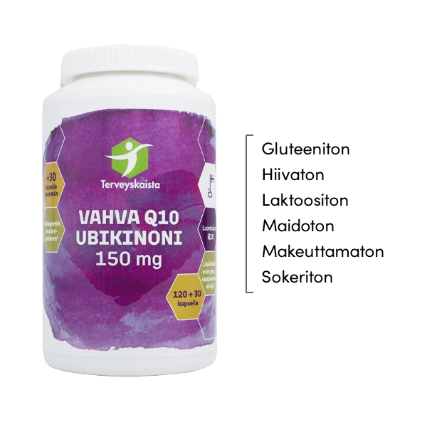 Ubikinoni 150 mg, +30 kaps. kaupan päälle!